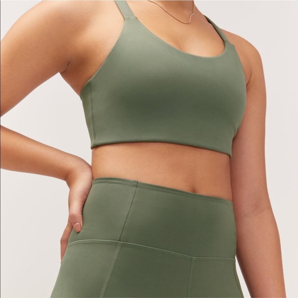 Girlfriend Collective Lou Bra “Thyme” Medium